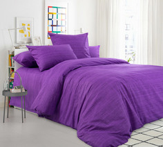 Пододеяльник "Эко 10 фиолетовый" 2-спальный из Перкаля (100% Х/Б) Текс Дизайн