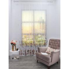 Штора Amore Mio Сетка с полосой 3,0*2,7 1 шт. Белый/розовый/фиолетовый
