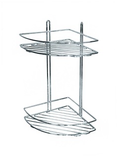 Полка двухъярусная угловая хром BATH PLUS 1509