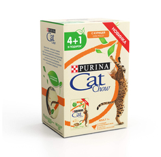 Влажный корм для кошек Cat Chow с курицей и кабачком, 85 г, 4+1 шт