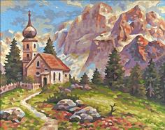 Картина по номерам Schipper "Церковь в Доломитах", 24x30