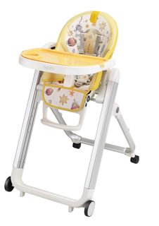 Стульчик для кормления Nuovita Futuro Senso Bianco Cosmo giallo, Желтый космос