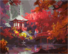 Картина по номерам Paintboy PK 45069 Гейша в саду 40*50 Эксклюзив