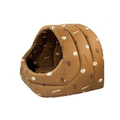 Домик для кошек и собак Дарэлл Лукошко, коричневый, 54x44x48см