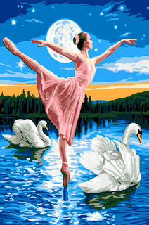 Картина по номерам Molly "Лебединое озеро", 20x30