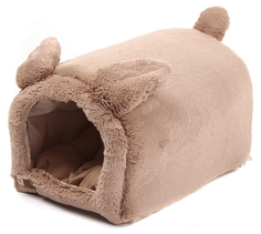 Домик для кошек и собак ЗООГУРМАН Teddy bear, бежевый, 50x30x30см