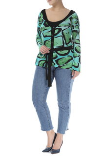 Джемпер женский Angelo Marani 7179/4 зеленый 48 IT