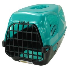 Переноска Homepet Путешественник для кошек и собак (Д 50 х Ш 33 х В 35 см, Бирюзовый)
