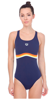 Купальник слитный Arena Prestige, темно-синий, оранжевый 44