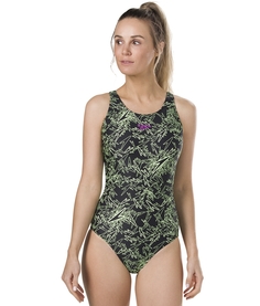 Купальник слитный Speedo Boom Allover Muscleback Pattern, зеленый 36(30)