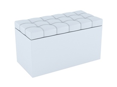 Банкетка БОНмебель Пуф-сундук Квадро Белый, экокожа