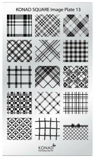 Трафареты для ногтей KONAD Пластина для стемпинга Square Image Plate 13