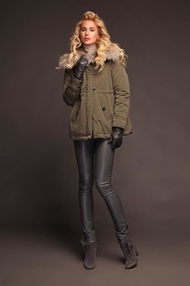 Парка женская Naumi 18 W 508 2 13 OLIVE зеленая 44 RU