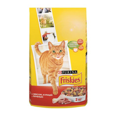 Сухой корм для кошек Friskies, говядина и печень, 2кг