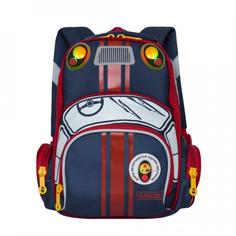 Дошкольный рюкзак Grizzly для мальчика RS-992-1/4 синий - красный