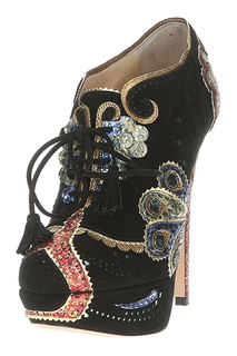 Ботильоны женские Charlotte Olympia F143664 черные 36 RU