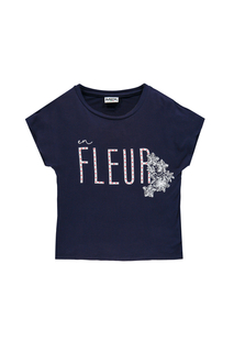 Футболка для девочки MEK, цв.синий, р-р 140