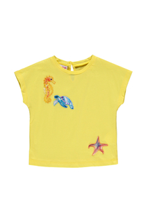 Футболка для девочки Brums, цв.желтый, р-р 110