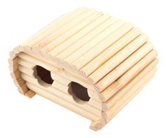 Домик для грызуна Дарэлл дерево, 8.5х13х15см, цвет бежевый