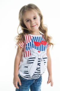 Футболка для девочки Brums, цв.белый, р-р 116