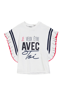 Футболка для девочки MEK, цв.белый, р-р 128