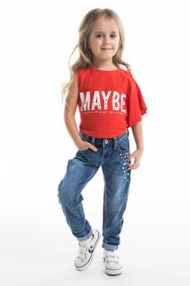 Футболка для девочки MEK, цв.красный, р-р 140