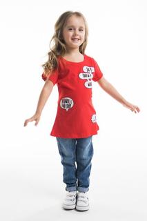 Футболка для девочки MEK, цв.красный, р-р 152