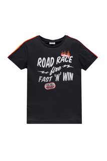 Футболка для мальчика MEK, цв.чeрный, р-р 128