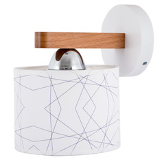 Бра "Белла" 1хE27x60Вт натуральный и белый, геометрия Дубравия 259-51-21W