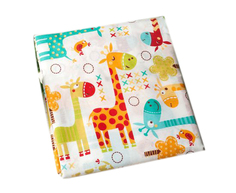 Простыня AmaroBaby на резинке 125х75х12 поплин (Жирафики)