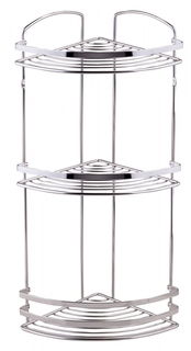 Полка в ванную TEKNO-TEL угловая BK083SSM 3 яруса 20х20х48