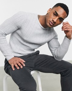 Легкий серый обтягивающий джемпер ASOS DESIGN