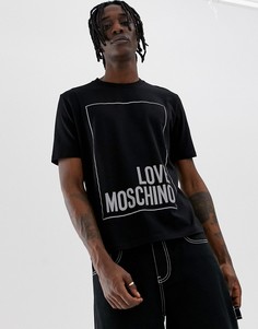 Футболка с логотипом Love Moschino-Черный