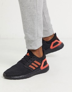 Черно-красные кроссовки adidas Ultraboost 20-Черный