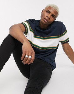 Темно-синяя свободная футболка из органического хлопка ASOS DESIGN-Темно-синий