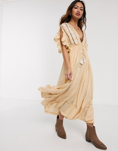 Платье миди Free People-Красный