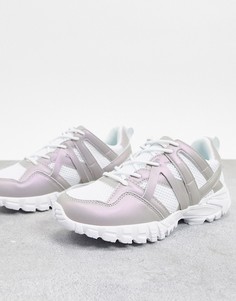 Белые кроссовки на массивной подошве ASOS DESIGN-Белый