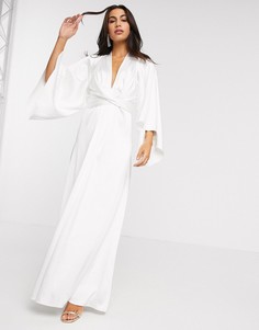 Свадебное платье макси цвета слоновой кости ASOS EDITION-Белый
