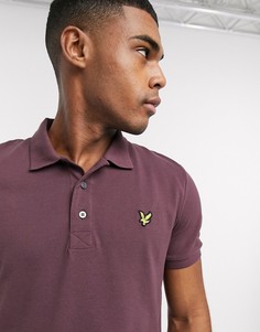 Однотонная футболка-поло Lyle & Scott-Красный