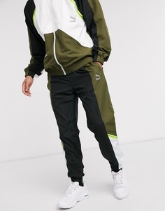 Джоггеры цвета хаки Puma TFS-Зеленый
