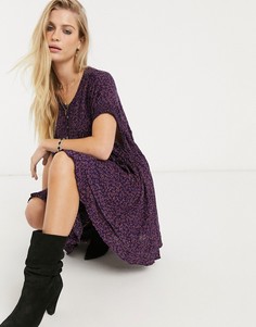 Платье мини Free People one fine day-Синий