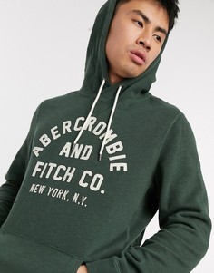 Худи без застежек Abercrombie & Fitch-Зеленый