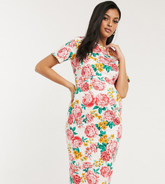 Платье миди с цветочным принтом ASOS DESIGN Maternity-Мульти