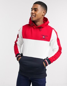 Худи с логотипом и вставками красного, белого и темно-синего цвета Tommy Hilfiger-Мульти