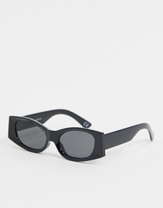 Черные солнцезащитные очки "кошачий глаз" ASOS DESIGN-Черный