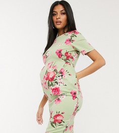 Платье миди с цветочным принтом ASOS DESIGN Maternity-Мульти