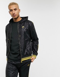Черная куртка с золотистыми лентами Fila-Черный