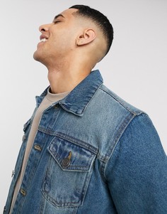 Синяя джинсовая куртка узкого кроя Brave Soul-Синий