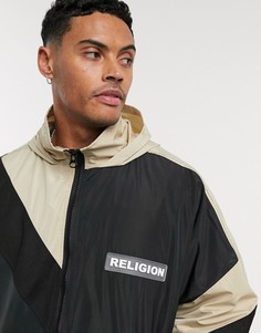 Черная легкая oversized-куртка с капюшоном Religion-Черный