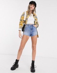 Синие джинсовые шорты в винтажном стиле Topshop-Синий